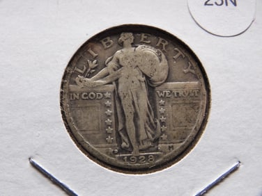 1928-D Standing Liberty Quarter. VG.
