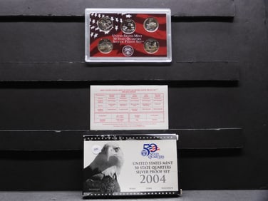 2004-S Silver US Mint 50 State Quarters Proof Set
