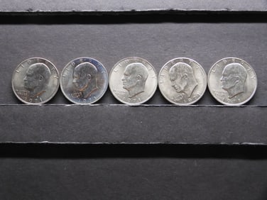 5 1971-D Eisenhower Dollars