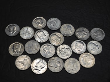 20 1976-P Bicentennial Clad Kennedy Half Dollars