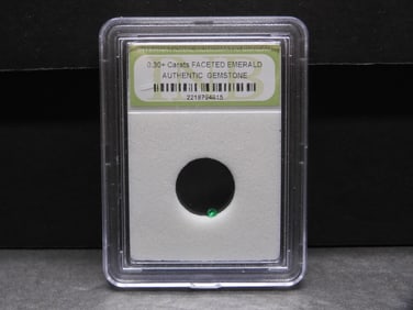 0.30+ Ct Authentic Gemstone - Faceted Emerald