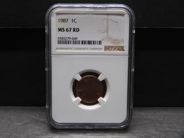 1987 Lincoln Memorial Cent - NGC MS67 RD