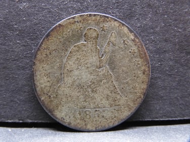 1853 Arrows & Rays Seated Liberty Quarter