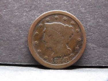1848 US Coronet Head Large Cent
