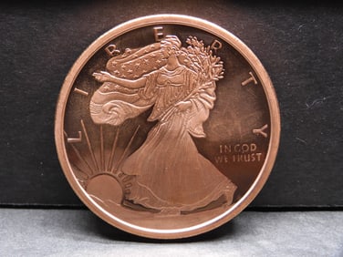2 Oz. .999 FINE COPPER American Eagle Designed Medal