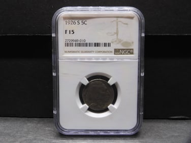1926-S Buffalo Head Nickel - NGC F15