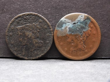 Lot of Two Large Cents