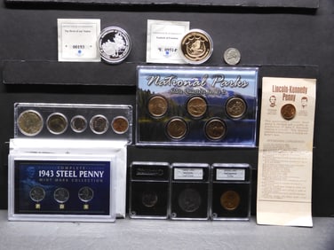 Large Grab Bag  of Various U.S. Coins & Sets & Medals