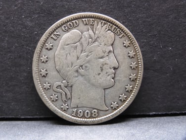 1908-D Barber Half Dollar - Great Detail