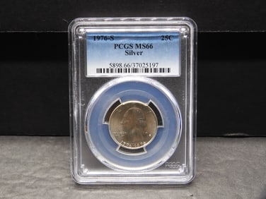 1976-S Washington Silver Quarter - PCGS MS66