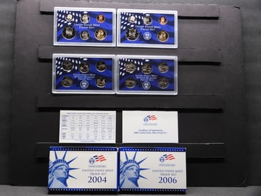 2004-S & 2006-S U.S. Mint Proof Sets