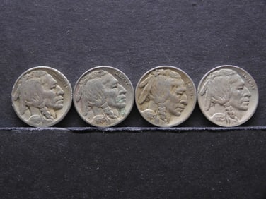 4- 1925-S Buffalo Nickels