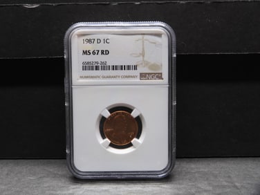 1987-D Lincoln Memorial Cent - NGC MS67 RD