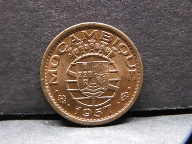 1957 Mozambique 50 Centavos Coin