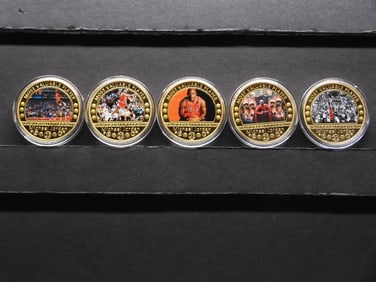 Group of 5 Basketball Legend Michael Jordan Tribute Medals