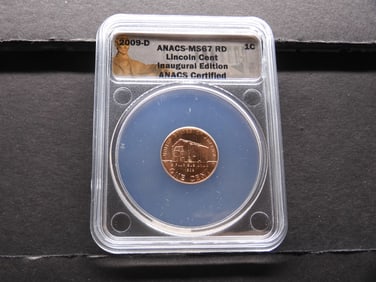 2009-D Inaugural Edition Lincoln Cent - ANACS Cert. MS67 RD