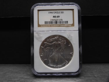 1996 American Silver Eagle - NGC MS69