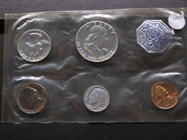 1961 US 5 Coin Proof Set with original Cello Package