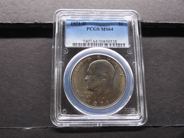 1971-D Eisenhower Dollar - PCGS MS64