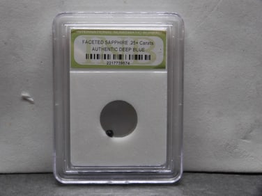 0.25+ Ct. Authentic Gemstone - Deep Blue Faceted Sapphire