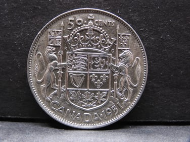1951 Canada Half Dollar- 80% Silver