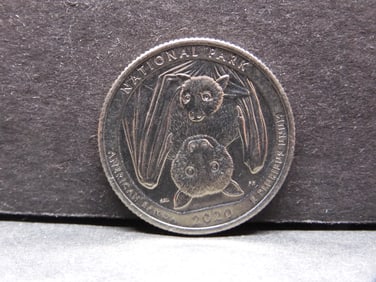2020 W National Park  American Samoa Bat Quarter V75 Privy