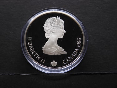 34.07gram STERLING SILVER Canadian Olympic Winter Games XV - Skiing Commem Coin