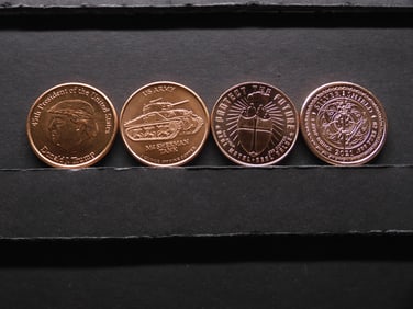 Group of Four Various Designed .999 FINE COPPER Medals
