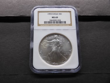 1993 American Silver Eagle - NGC MS69