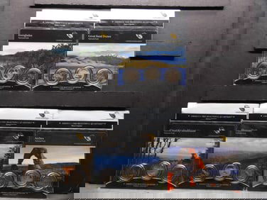 2014-P,D & S Collection of ATB National Park Quarters 3-Coin Sets w/ COA