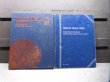 Neat Collection of Indian Head Cents From 1859-1909 in 2 Albums- 37 Coins