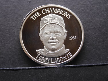 1 Oz. .999 SILVER Terry Labonte - Winston Motor Sports Designed Medal