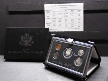 1993-S U.S. Mint Premier Silver Proof Set in OGP w/ COA