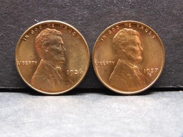 1936-P & 1937-D Lincoln Wheat Cents