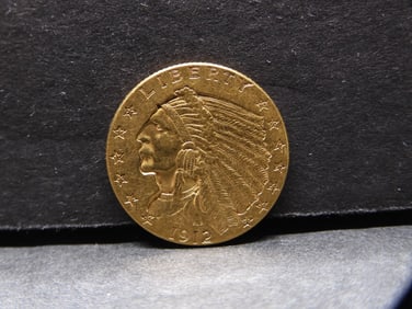 1912 Indian Head $2.50 GOLD Eagle