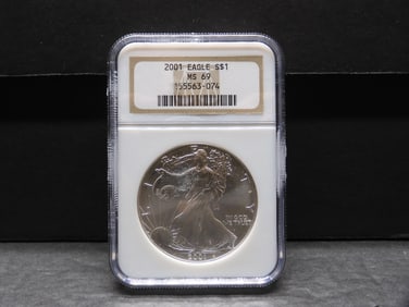 2001 American Silver Eagle - NGC MS69