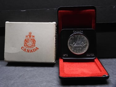 1972 Canadian Canoe Commem Silver Dollar in OGP