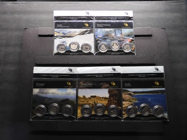 2012-P,D & S Collection of ATB National Park Quarters 3-Coin Sets w/ COA