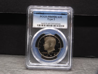 1979-S PROOF Type 2 Kennedy Half Dollar - PCGS PR69 DCAM
