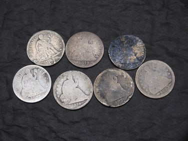 Lot of (7) Seated Liberty Dimes