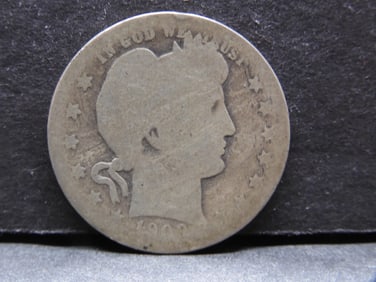 1909-O Barber Silver Quarter