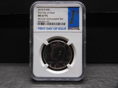 2019-D Kennedy Half Dollar - NGC MS67 PL *First Day of Issue*