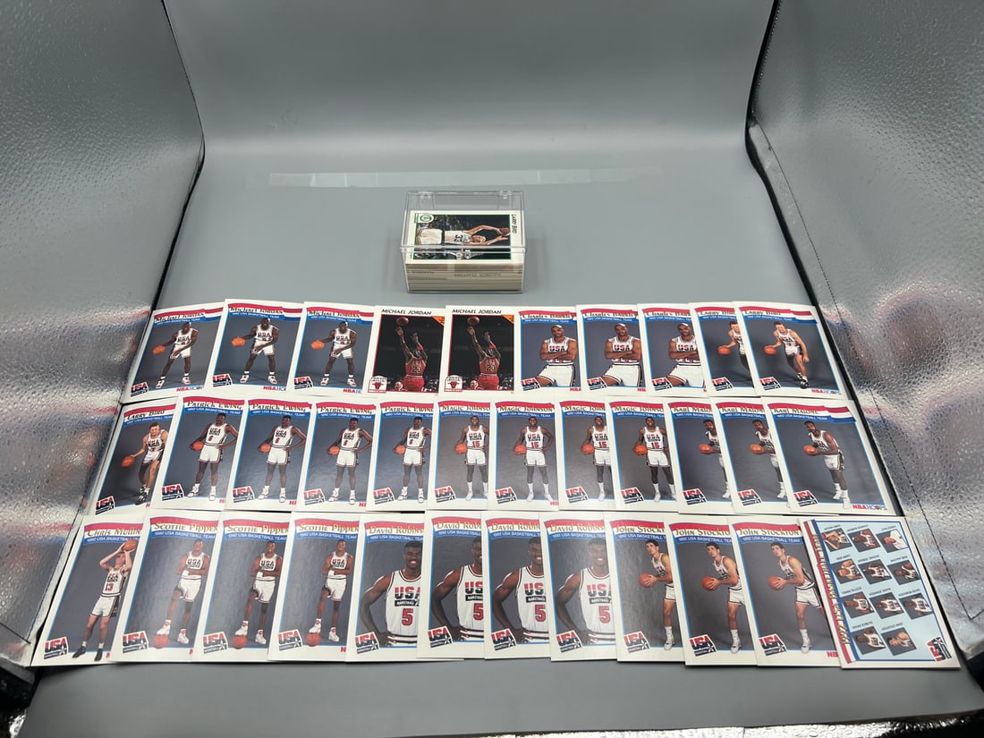 Lot of 1991 McDonald's NBA Hoops Basketball Cards W/ Stars & Lots of Duplicates - USA Team, Michael (1 of 4)