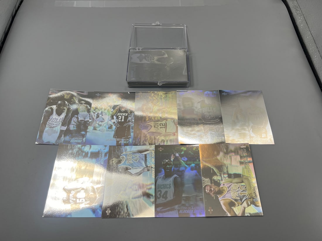 Lot of (2) 1991 Upper Deck Award Winners Basketball Complete Hologram Insert Sets W/ (1 of 3)