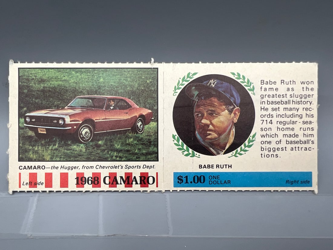 1968 American Oil Camaro/Babe Ruth Full Panel (1 of 2)