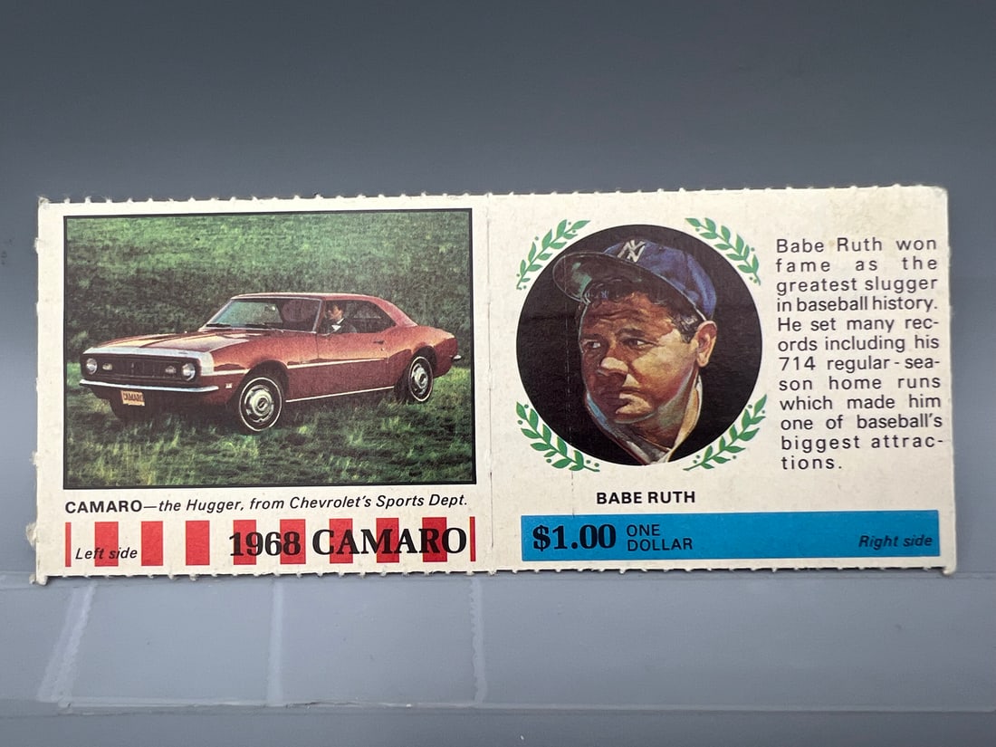 1968 American Oil Camaro/Babe Ruth Full Panel (1 of 2)