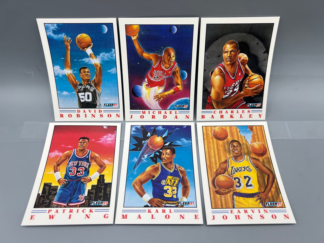 1991 Fleer Pro-Visions Basketball Complete 6 Card Insert Set - Michael Jordan (1 of 2)