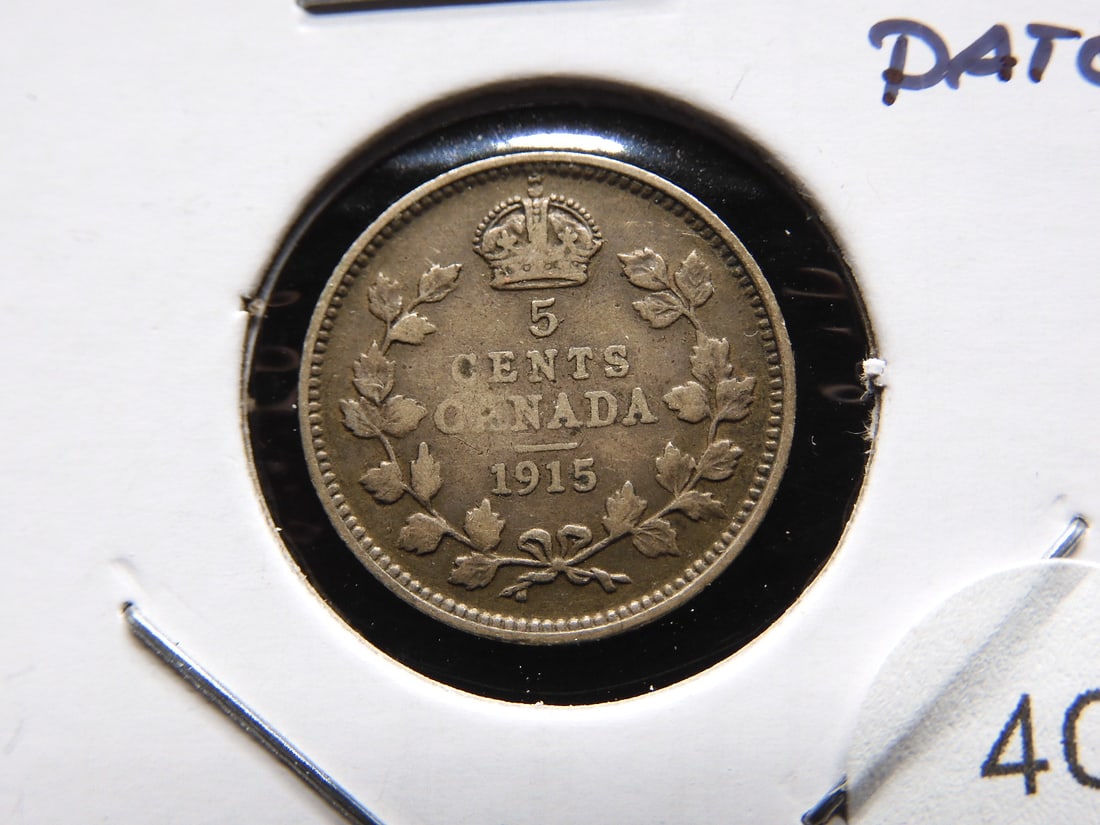 1915 Canada 5 Cents. Key Date. (1 of 3)