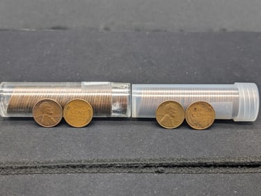 Tube of 1941-42 Mixed Mint Mark + Tube of 1942-P+D Lincoln Wheat Cents