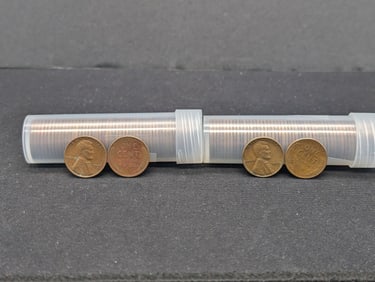 Tube of Mixed Date 1940's & Tube of Mixed Date 1950's Lincoln Wheat Cents